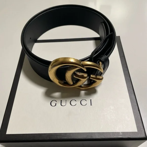 Gucci | Accessories | Gucci Leather Black Belt Wide Size 34  display picture 3
